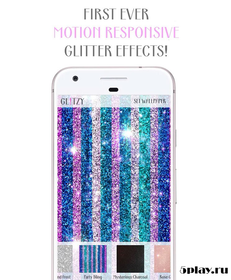 Скачать Glitzy - Real Glitter Live Wallpaper 1.2.1 на андроид бесплатно.