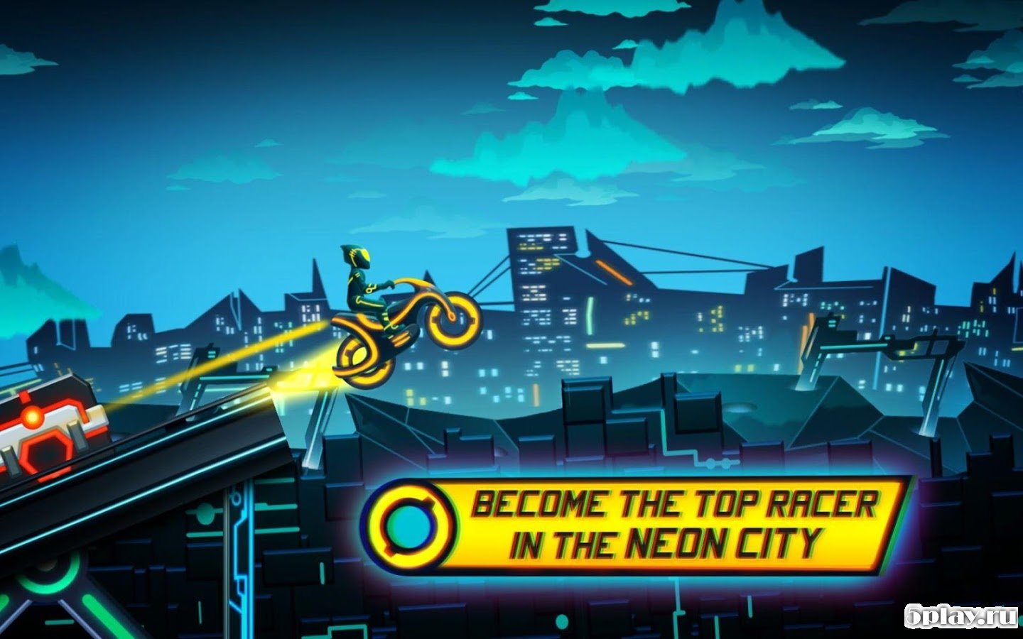 Скачать Bike Race Game: Traffic Rider Of Neon City 3.61 APK +(Мод: )  СКРИНШОТЫ