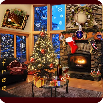 Christmas Fireplace LWP Full