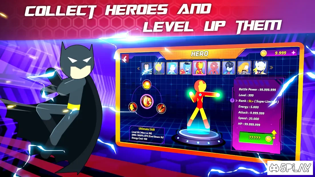 Скачать Бой героев Супер Stickman 2.5 APK +(Мод: много денег)  СКРИНШОТЫ