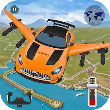 Flying Car Shooting- 3D Машина Моделирование Игра