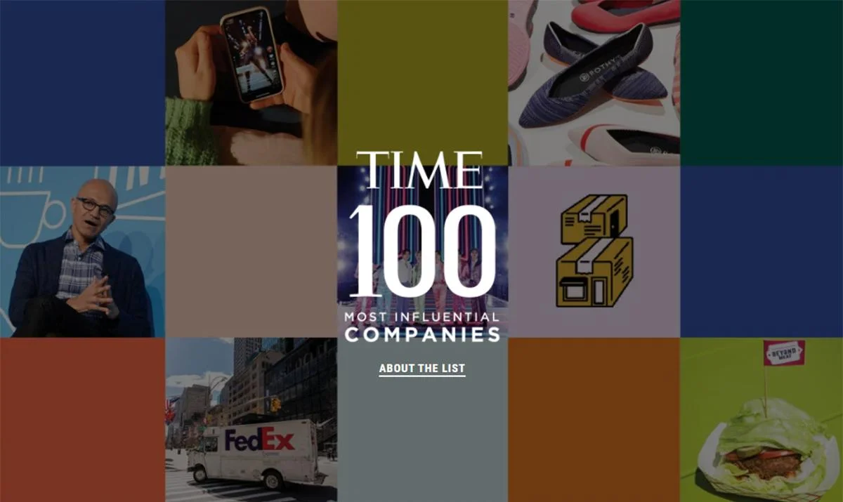 Time magazine named 100 most influential companies in the world