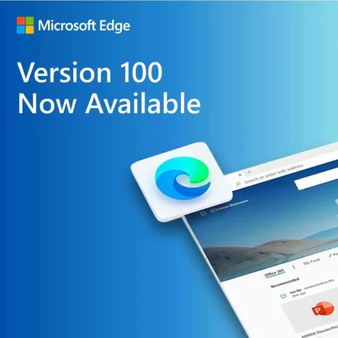 The release of the 100th version of Microsoft Edge