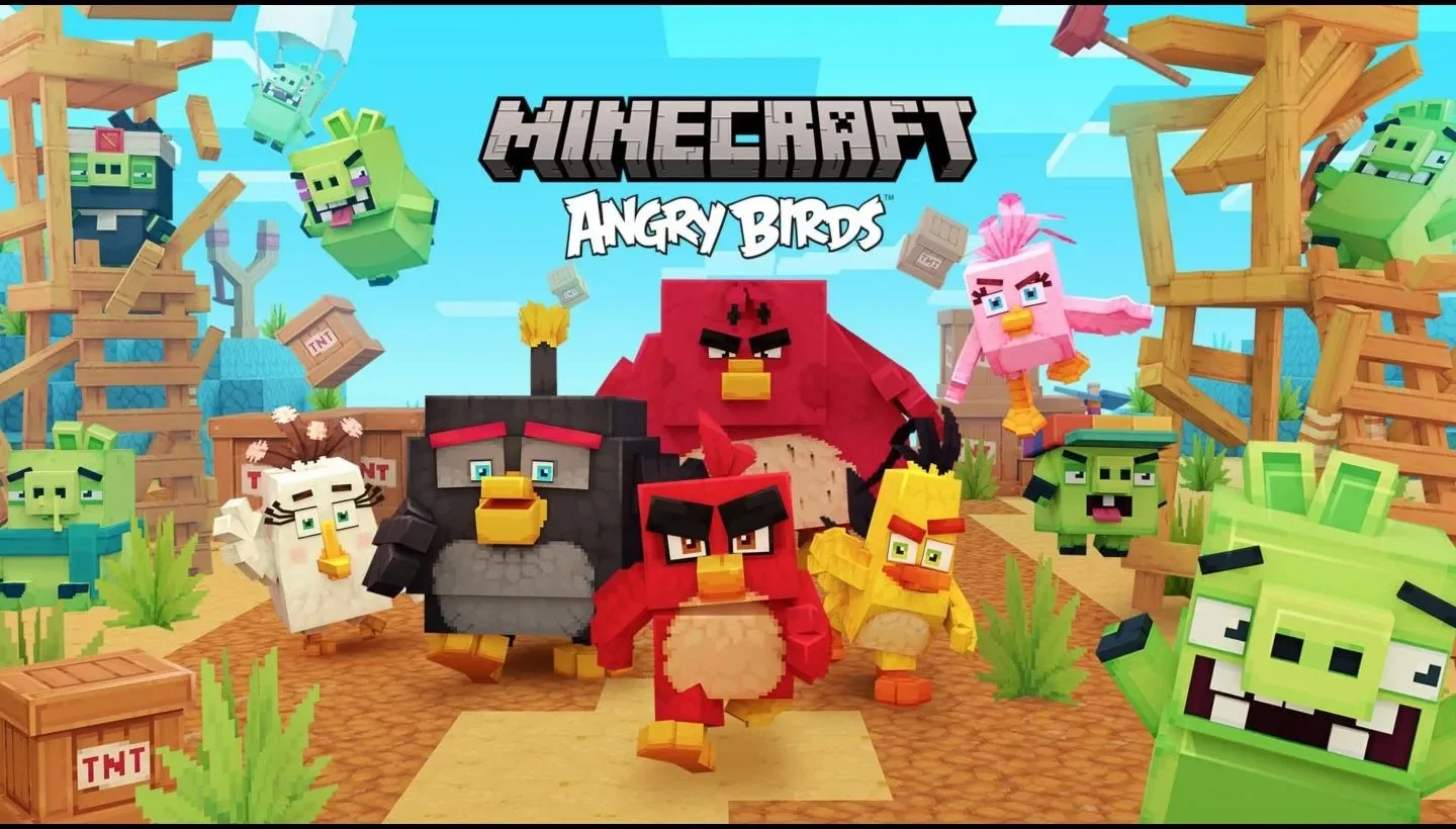 Коллаборация Minecraft и Angry Birds: будет эпично!