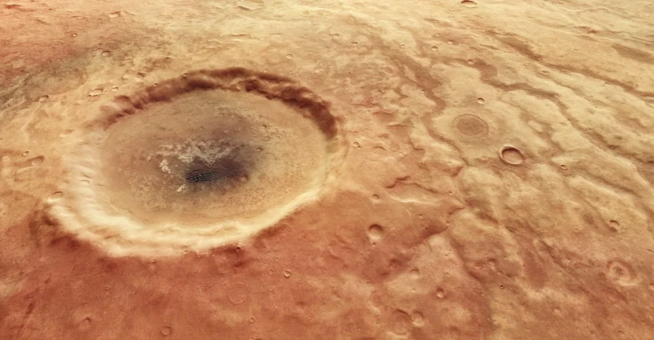 A photo of the surface of Mars showed what looks like an eye