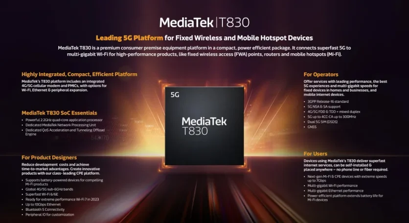 MediaTek introduced a new mobile platform with support for fifth generation networks