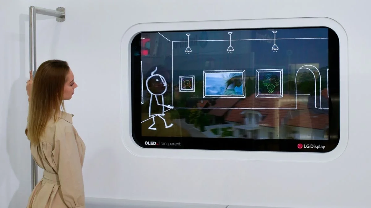LG предлагает заменить окна в метро на прозрачные ТВ-панели