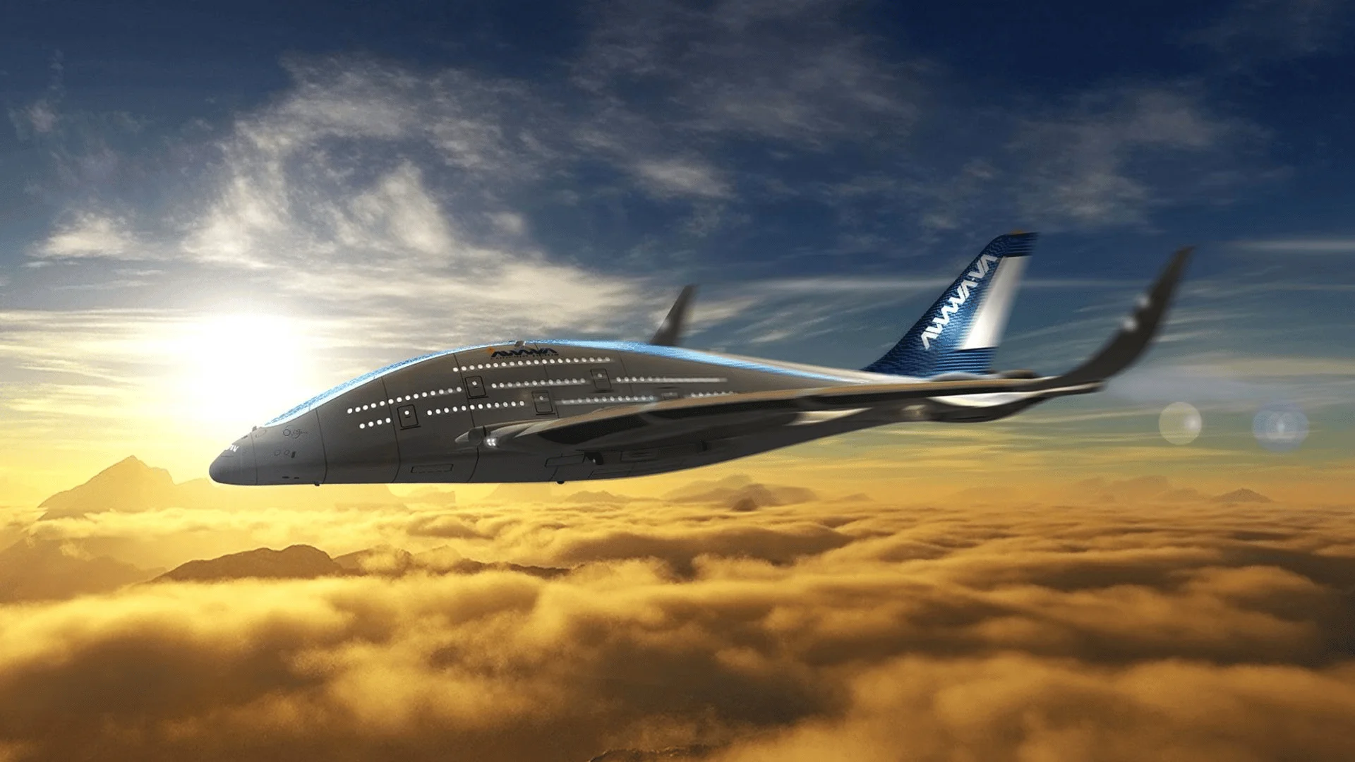 Испанская компания представила концепт 3-этажного самолета будущего