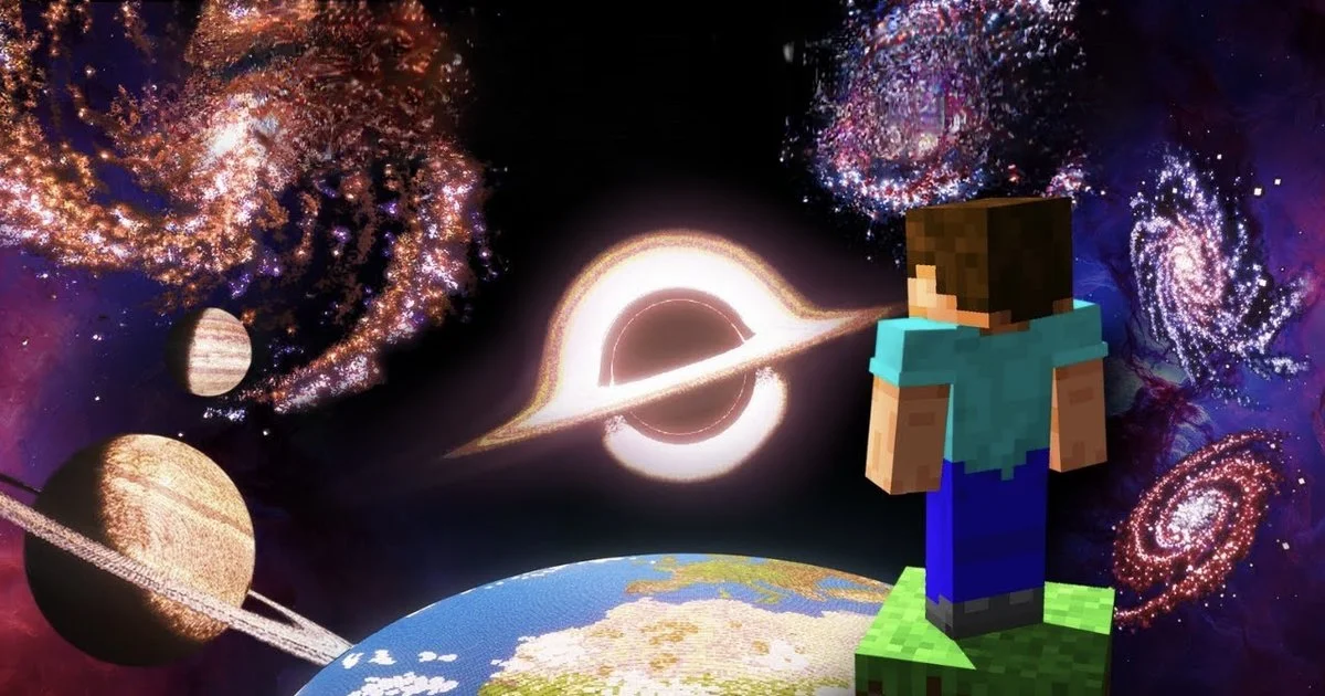 Блогер воссоздал в Minecraft целую Вселенную. Ранее он воспроизвел таким образом легендарную картину Ван Гога «Звездная ночь»