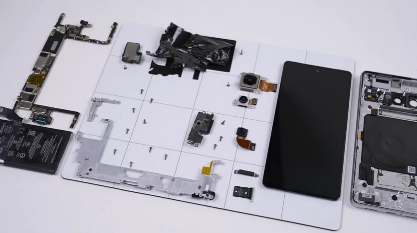 The expert checked the Pixel 7 for the possibility of repair at home
