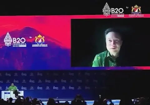 Elon Musk spoke at the G20 summit in Bali