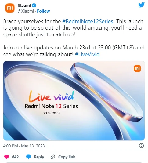 Global versions of Redmi Note 12 have an announcement date