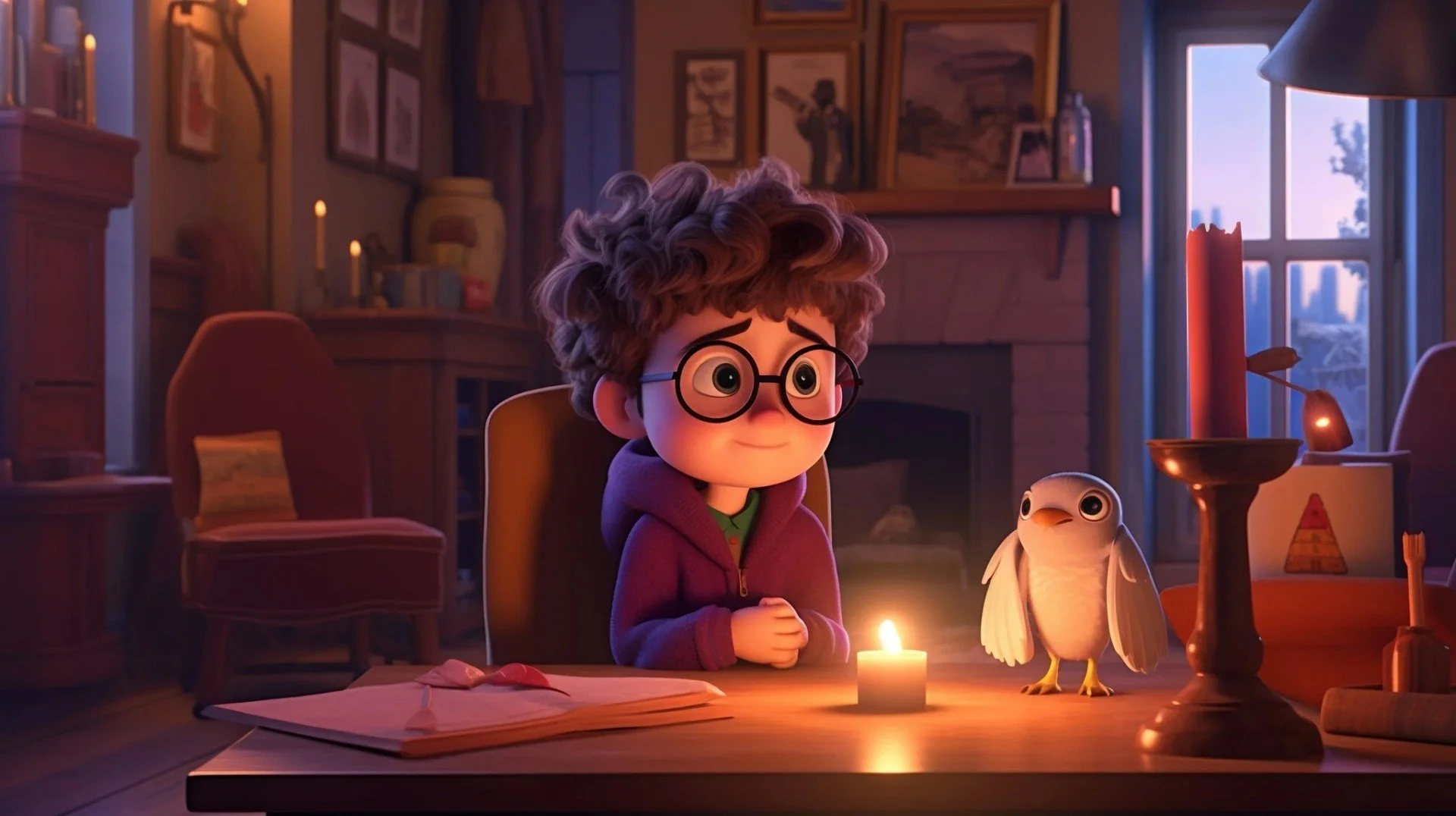 Characters from the Harry Potter franchise were shown in the style of Pixar cartoons