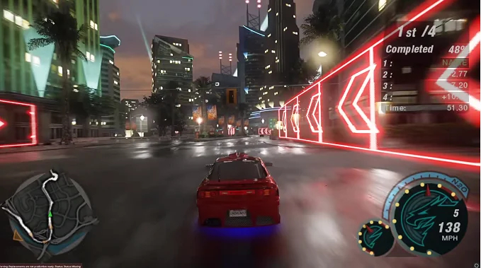 The visual component of Need for Speed Underground 2 brought to nextgen