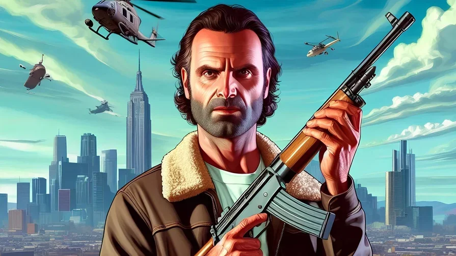 AI made The Walking Dead character the hero of Grand Theft Auto 5