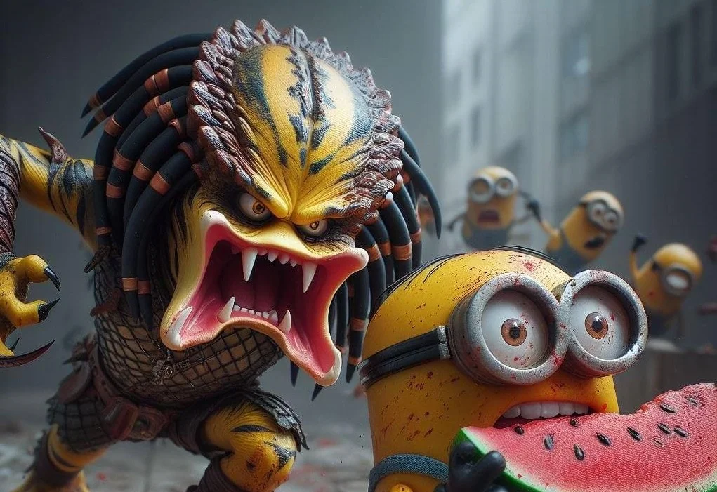 The neural network brought minions into famous horror films