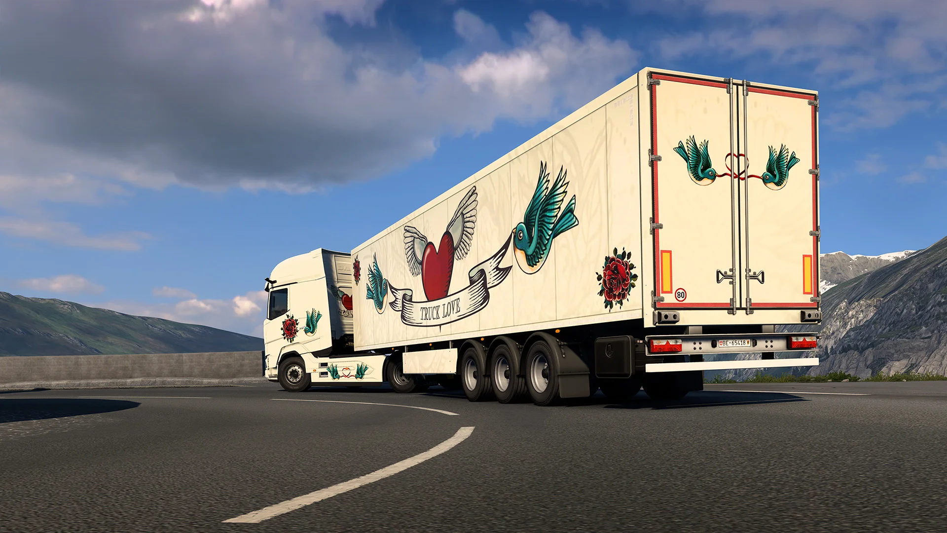 Euro Truck Simulator 2 and American Truck Simulator have launched an event dedicated to Valentine's Day